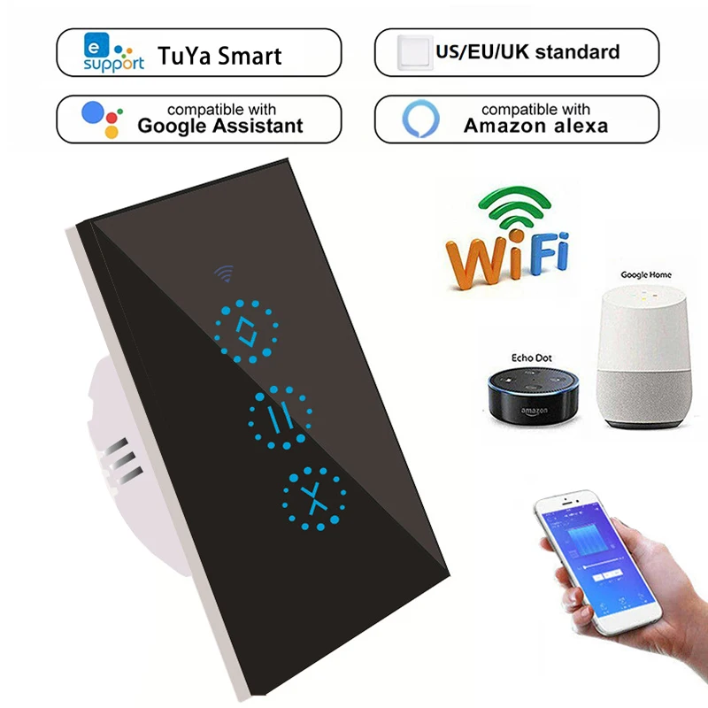 Смарт-переключатель занавеса Smart Life Wi-Fi штора для жалюзи электродвигатель Google Home