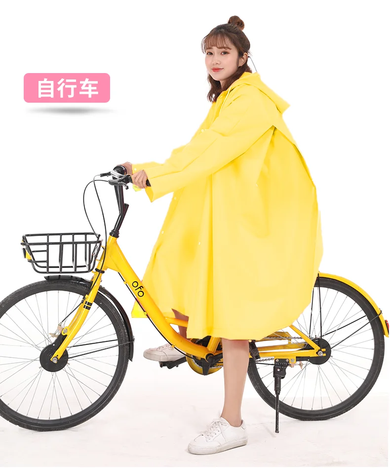 Водонепроницаемый плащ с капюшоном Портативный EVA многоразовый дождевик пончо