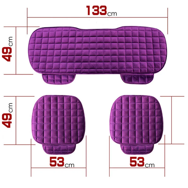 

Universal 3Pcs/Set Front Rear Winter Warm Car Seat Cover Cushion Pad For Granta Vesta Toyota Chevrolet Passat Chery KIA Mazda