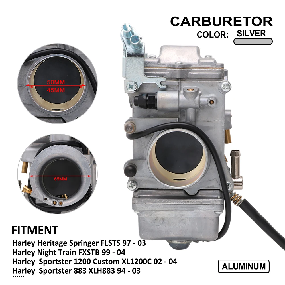 

Карбюратор мотоциклетный алюминиевый 45 мм для Harley Dyna Sportster FXDC FXSTSB VRSCA 1990-2004