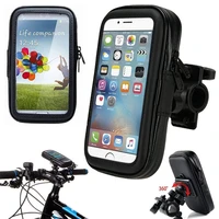 waterproof motorcycle phone holder bike mobile support bag for samsung note 10 plus s9 s8 gps cell phone mount stand universal