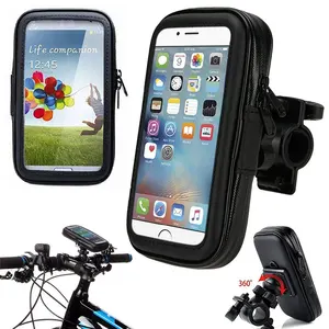 waterproof motorcycle phone holder bike mobile support bag for samsung note 10 plus s9 s8 gps cell phone mount stand universal free global shipping