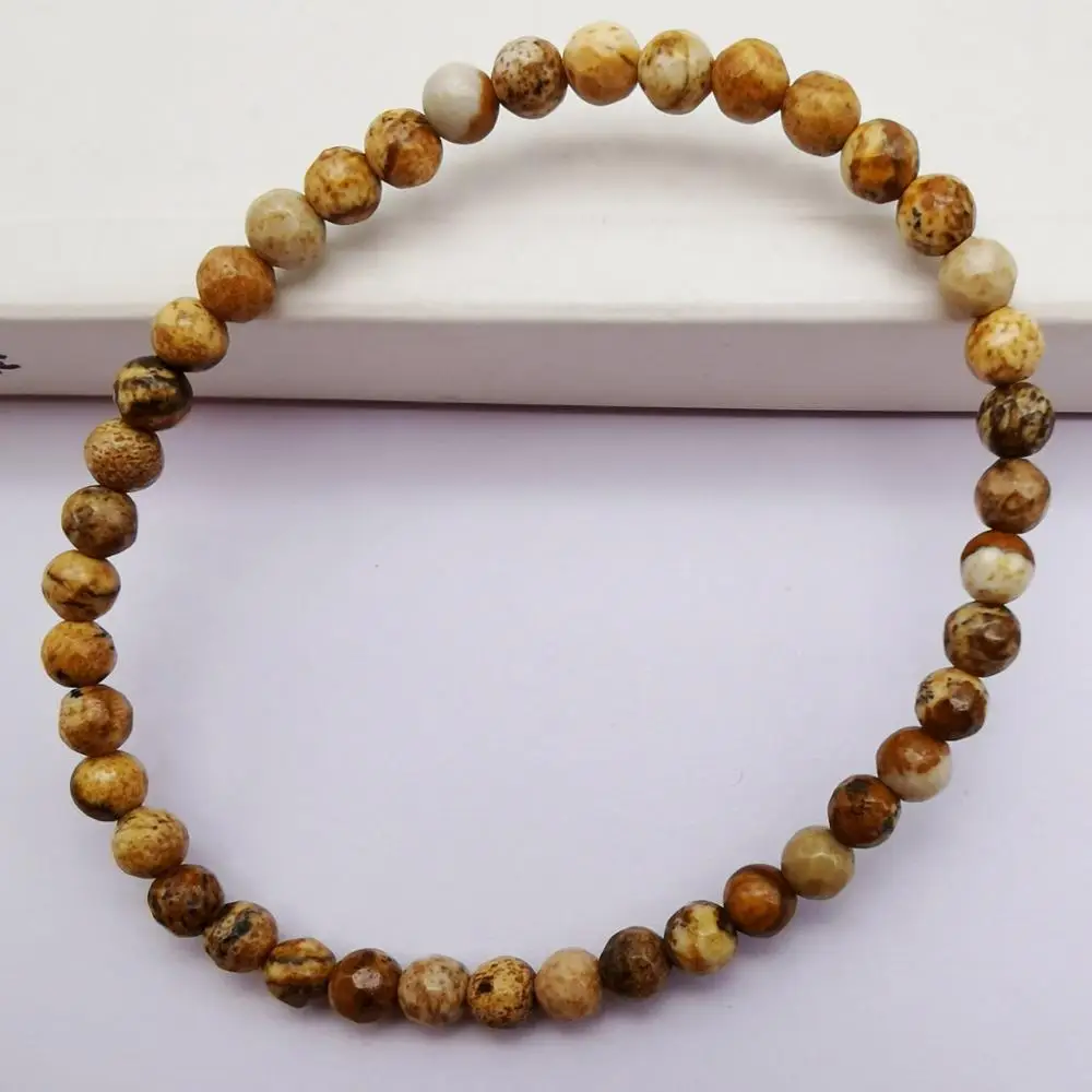 4 мм камень граненые свободные бусины драгоценный камень браслет стрейч 7 дюймов ювелирные изделия мода (art.: 3920cacc3e71d) - 3920cacc3e71d