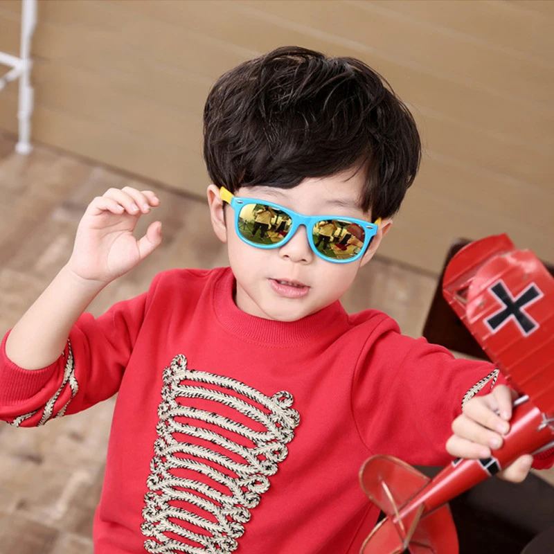 Трендовые Детские поляризованные солнцезащитные очки с рисовым гвоздем модная