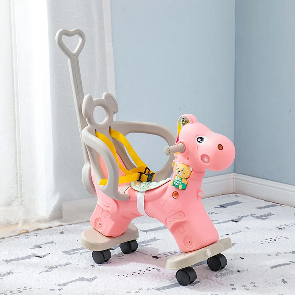 Дети Сияющие 2 в 1 животные качающиеся лошади Детские лошади Stroller1-6Y многофункциональные кресла-качалки Троянские игрушки для детского подарка