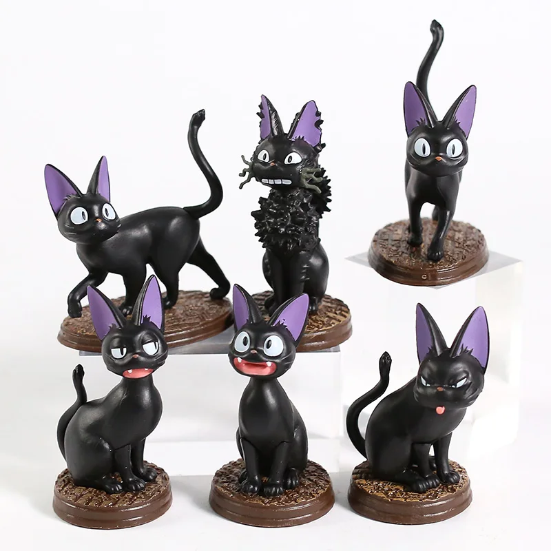 

Kiki's Delivery Service Jiji MinPVC Figure Collectible Toys Brinquedo Dolls Kids Gift 6pcs/set