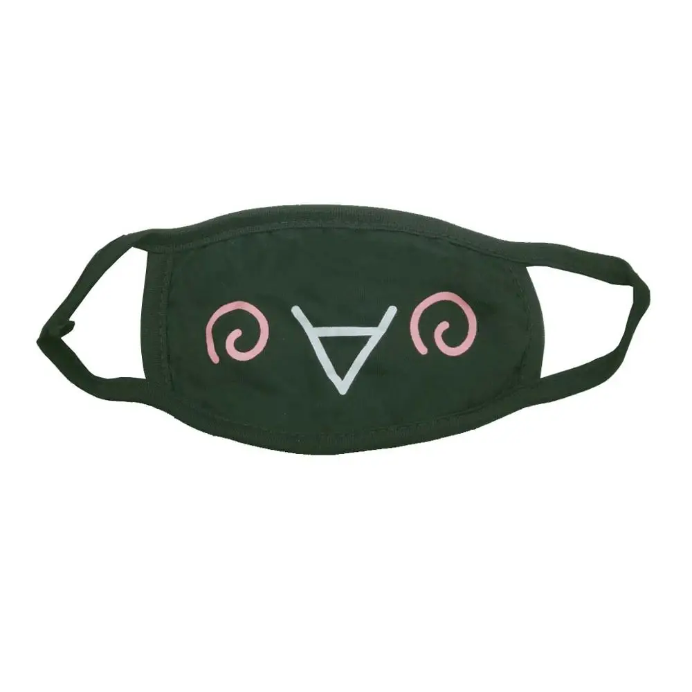 Новинка унисекс маска для рта хлопковая Пылезащитная мультипликационная лица с