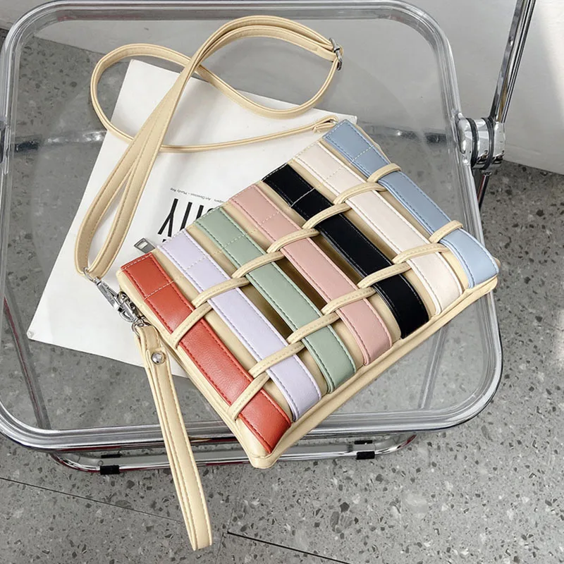 

Яркие женские сумки на плечо, кожаный саквояж на запястье, популярный клатч, дамская сумочка кросс-боди, 2020