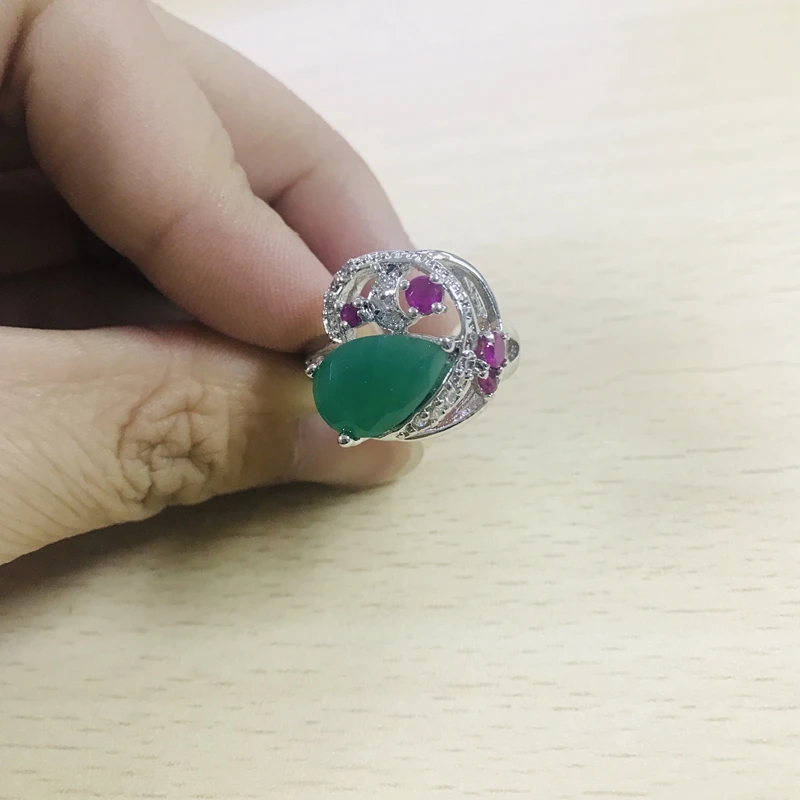 GZJY модное ювелирное изделие Винтажное кольцо для женщин позолота мозаика