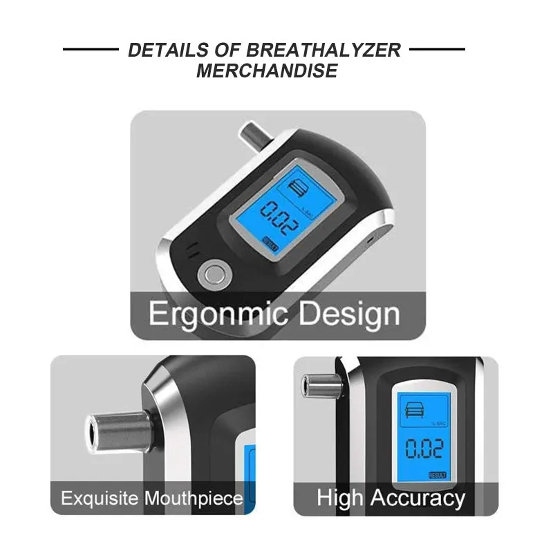 

NEW Hot Selling Digital Breath Alcohol Tester Professional Mini LCD Breathalyzer Detector Alcohol Sensor Analyzer Alcoholmeter