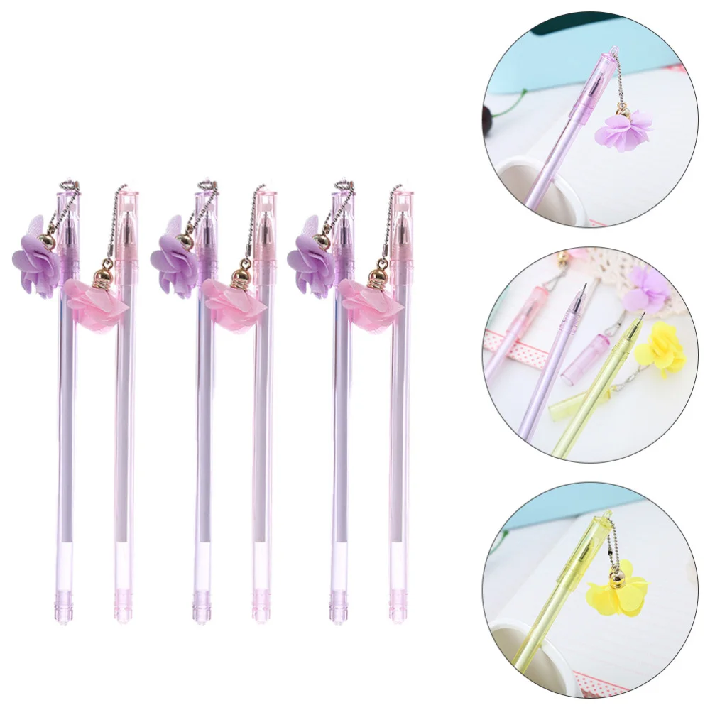 

10 Pcs Creative Pen Sign Pen Roller Pen with Pendant (Mixed Style)