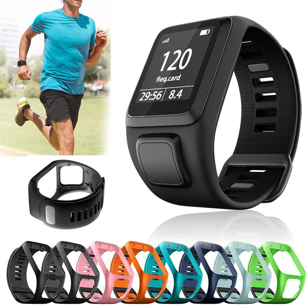 

Replacement Wrist Band Strap for TomTom 2 3 Runner Spark Music Bracelet Soft Watchband Silicone Belt For TomTom 2 3 Series 3 GPS