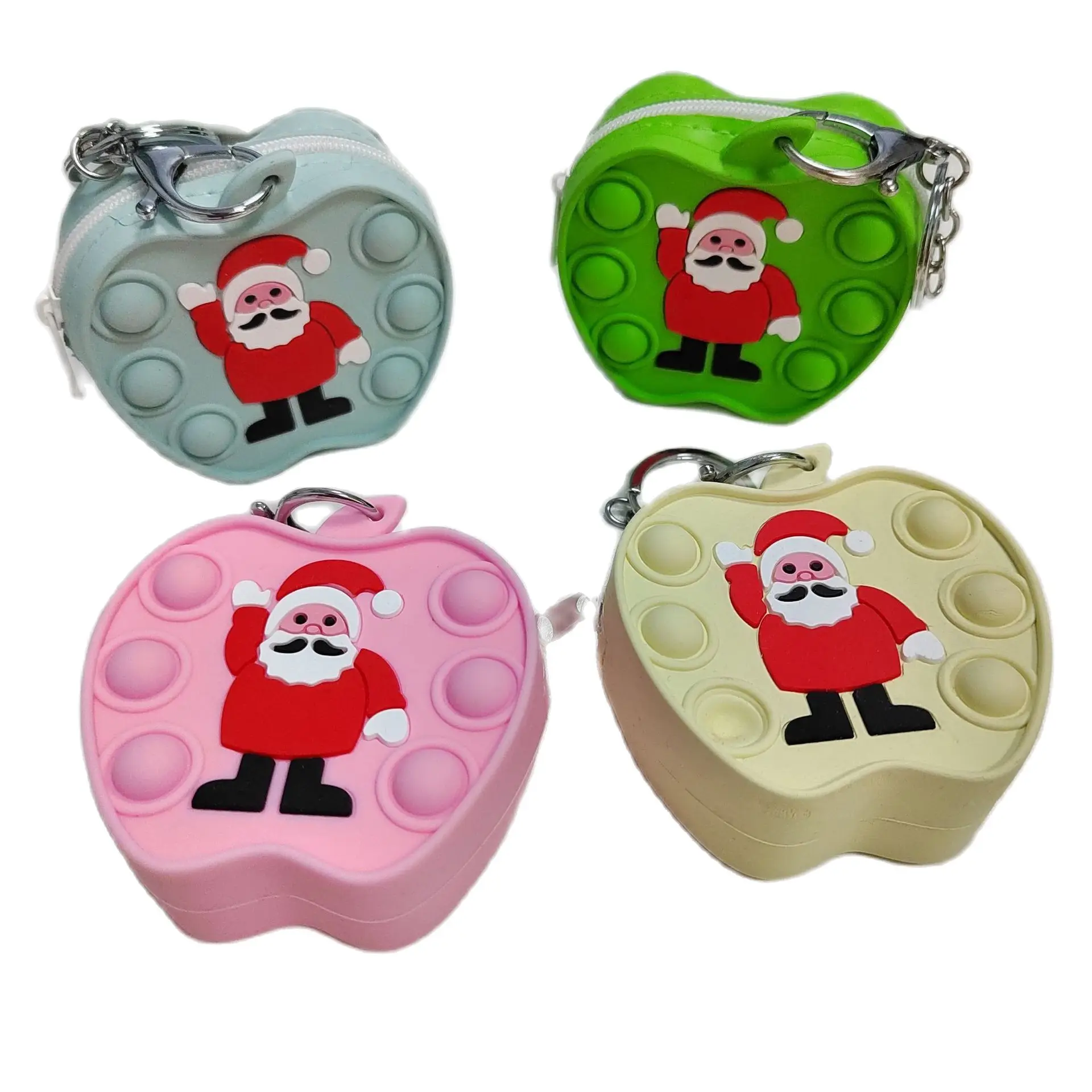 

New Arrival Sensory Popet Silicone Push Bubble Stationery Storage Bag Pop Decompression Coin Purse Fidget Toys Christmas Gift