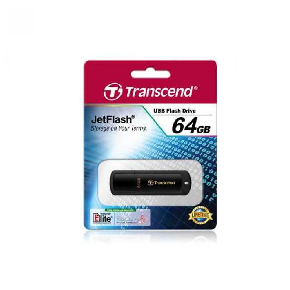 Флэш накопитель 64GB JETFLASH 350 черный с крышкой|USB флэш-накопители| |