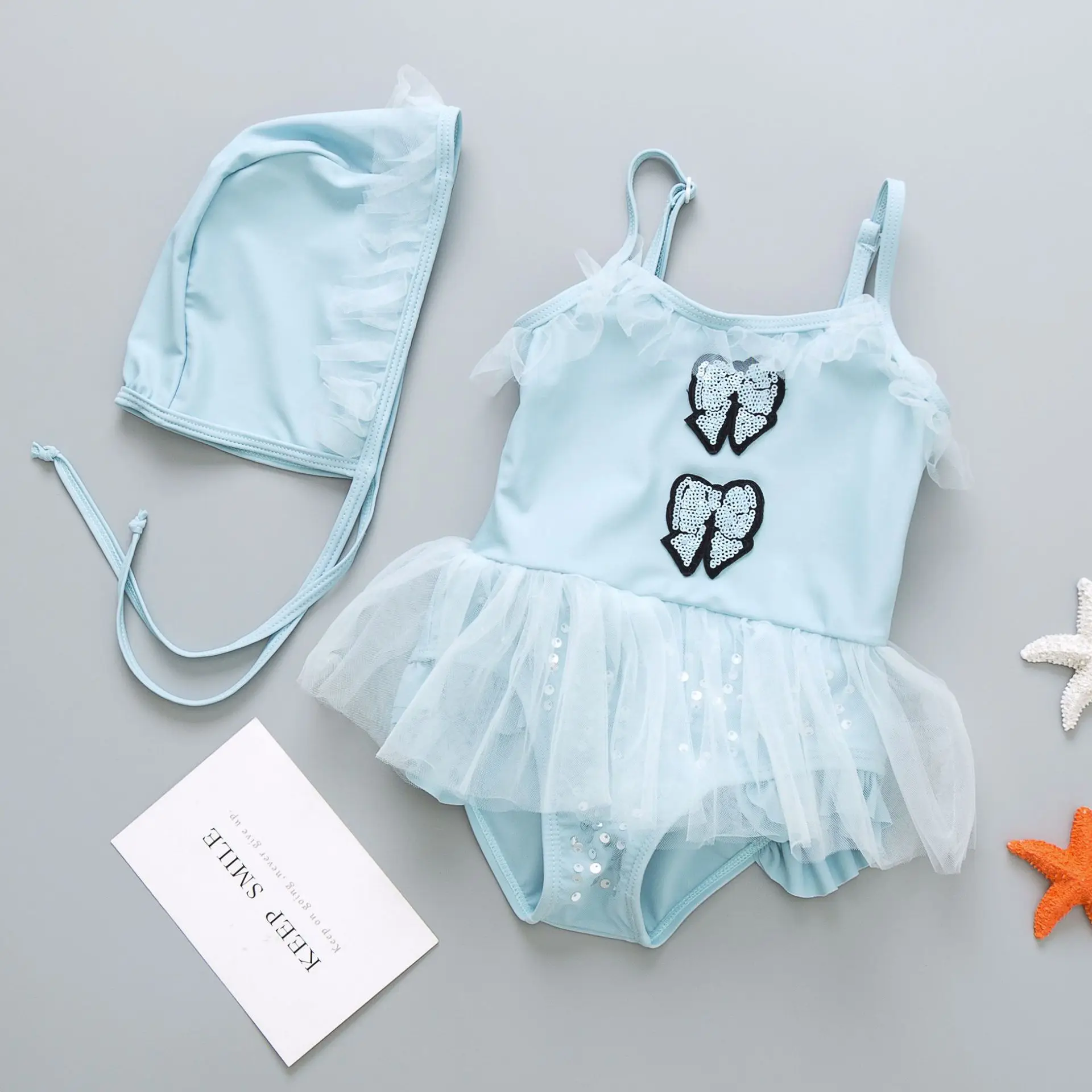 Купальный костюм детский цельный купальник для детей бикини девочек кружевной