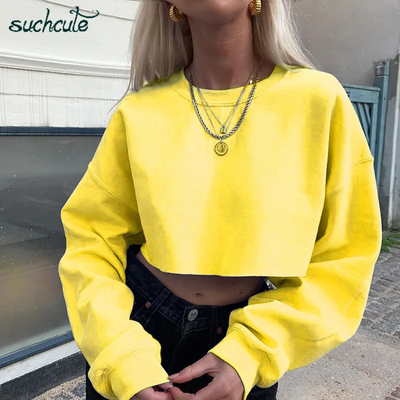 SUCHCUTE размера плюс женские толстовки с капюшоном и лонгсливе повседневные Modis