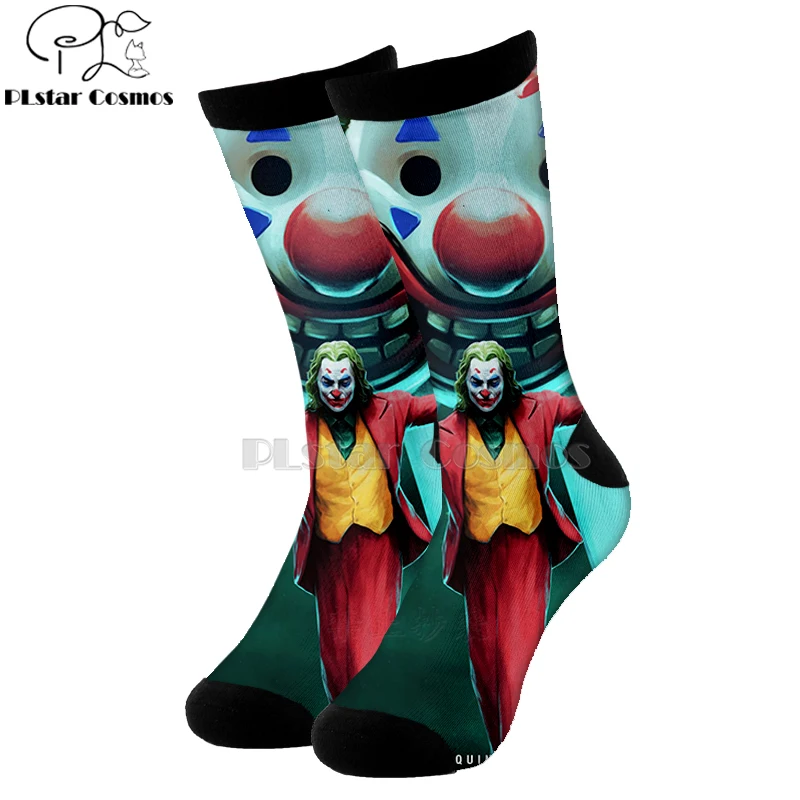 Plstar Cosmos comic dc haha злой Джокер злодей хлопковые носки с 3d принтом из мультфильма высокие носки мужские и женские качественные Joaquin Phoenix-5