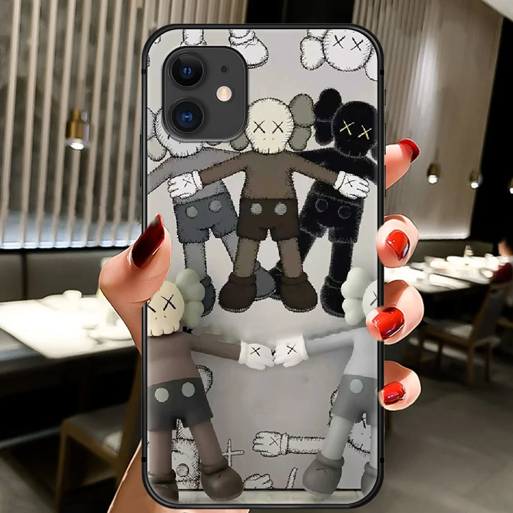 

Cartoon Trendy brand kaw Boy Phone Case Cover Hull For IPhone 5 5s se 2 6 6s 7 8 12 Mini Plus X XS XR 11 PRO MAX black Etui