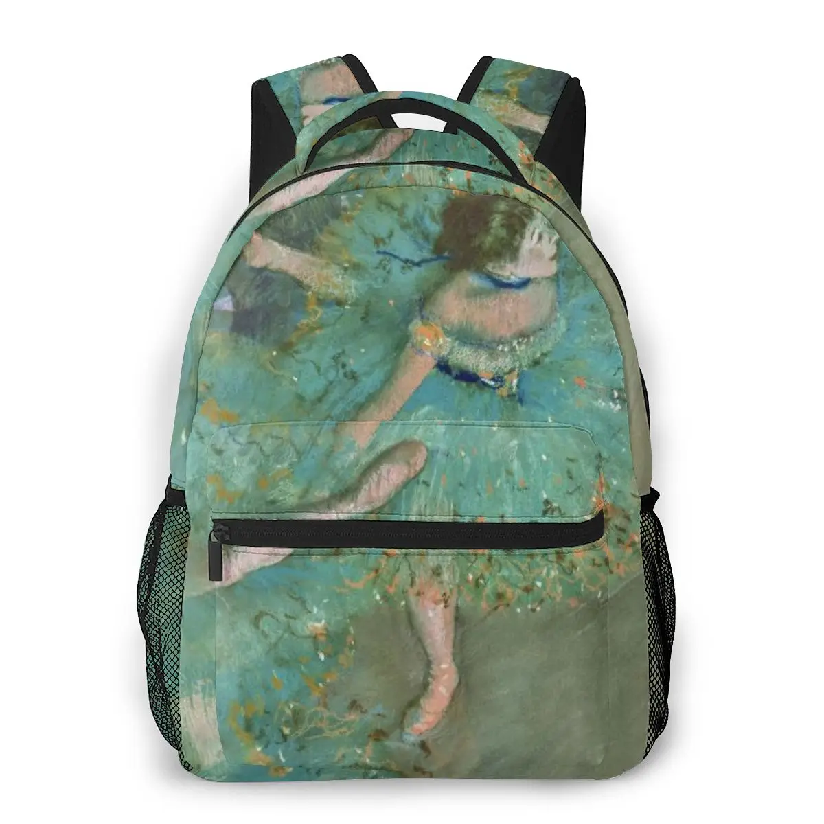 Рюкзак Повседневная дорожная сумка зеленая школьная для танцоров модная на