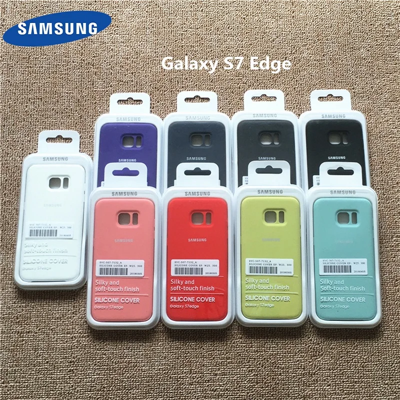 Жидкий силиконовый чехол для samsung Galaxy S7 Edge шелковистый Ofiice в розничной упаковке| |