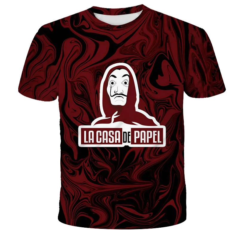 

La Casa De Papel Tshirt Money Heist Tees TV Series T Shirt children T Short Sleeve House of Paper Funny Kids T-Shirt Tops