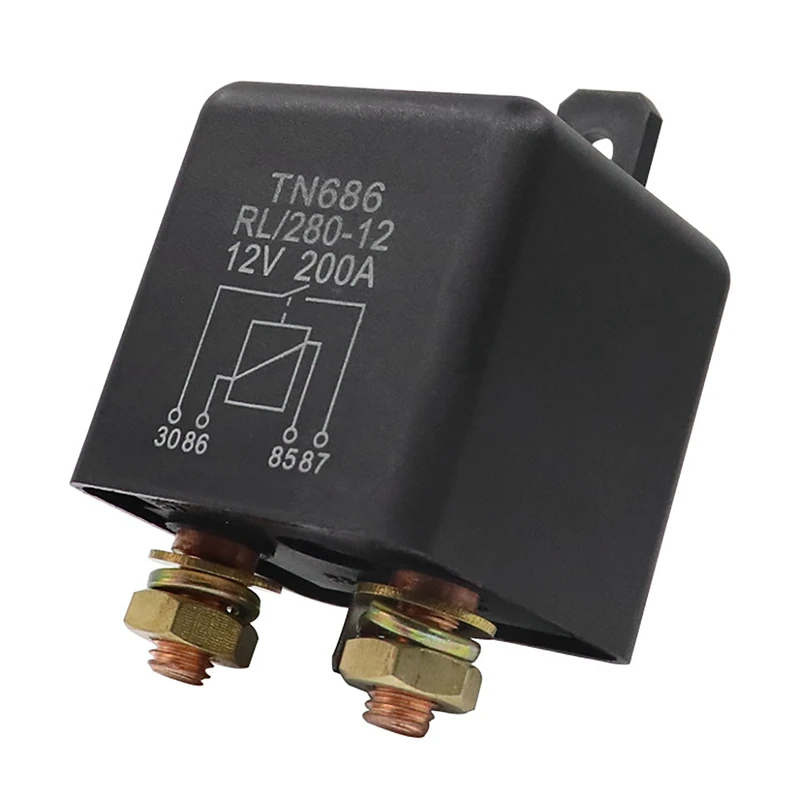 Car Relay 12V 200A 4Pin Black Box Battery For Automobile Heavy Vehicle Truck Excavator Van Boat | Автомобили и мотоциклы