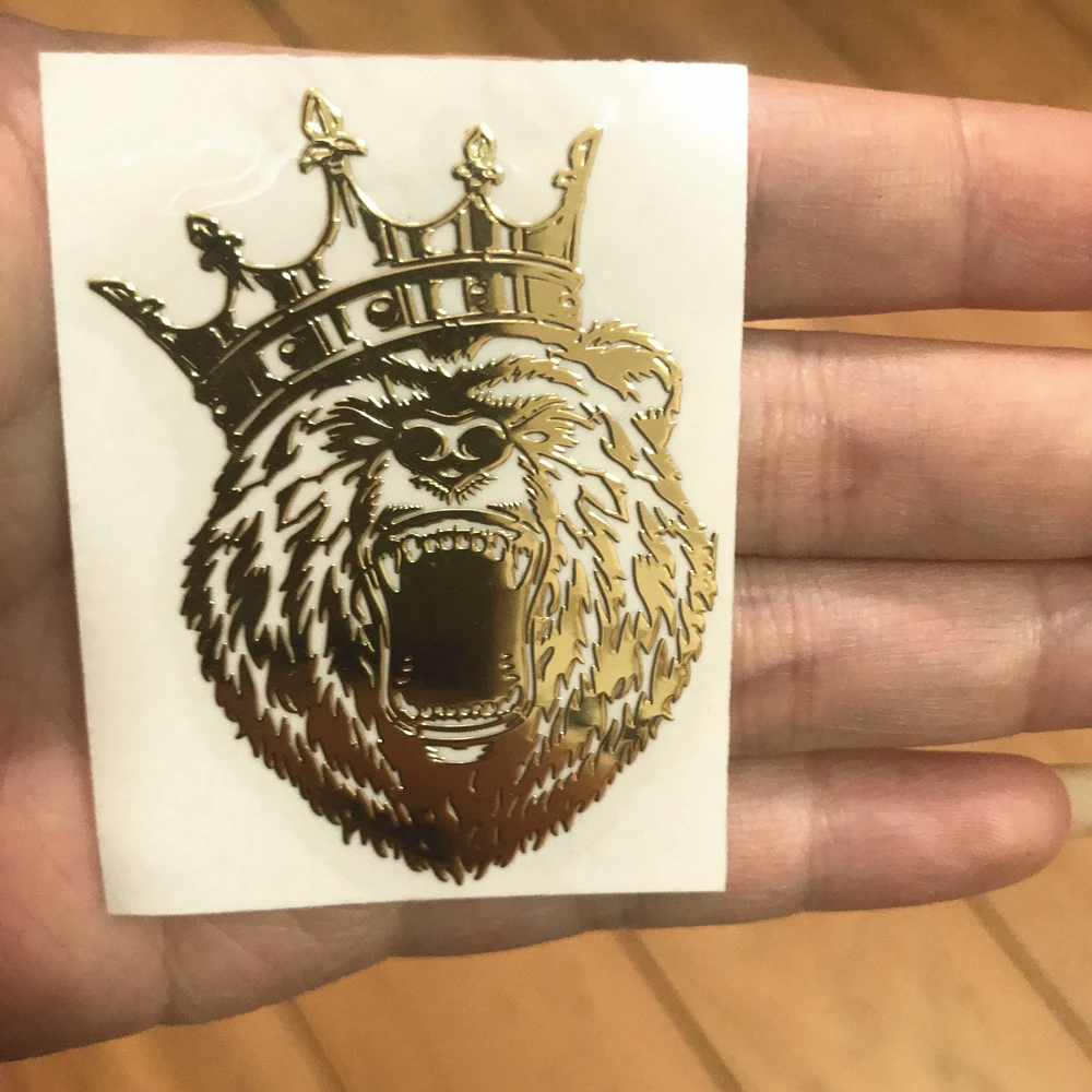 three ratels mt 83 3d cool king angery bear metal graffiti stickers for notebook motorcycle skateboard computer mobile phone free global shipping