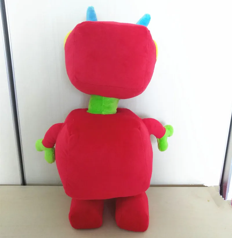 Мягкая красная игрушка робот 36 см мягкая вельбоа 100% полиэстер вышитая милая