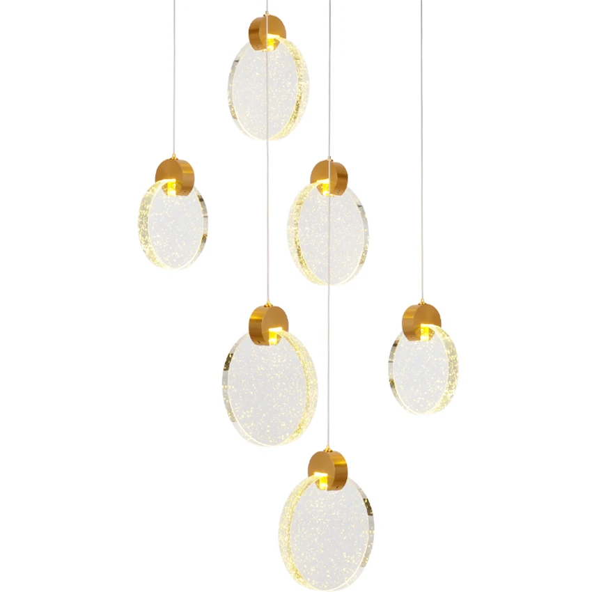 

Nordic luxury bubble crystal pendant lights modern bedroom bedside lamp living dining room single LED decorative pendant lamps