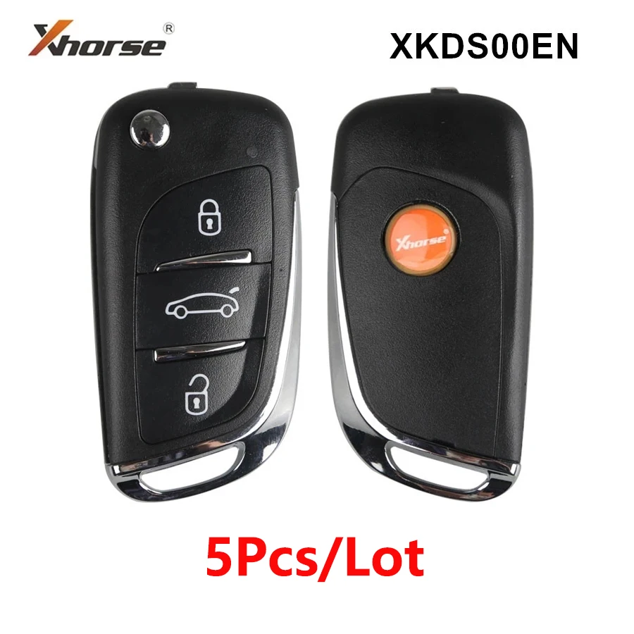 

5 шт. Xhorse 3 кнопки DS Type VDI проводной дистанционный ключ XKDS00EN для WV работы с VVDI vdi2 Mini Key tool max