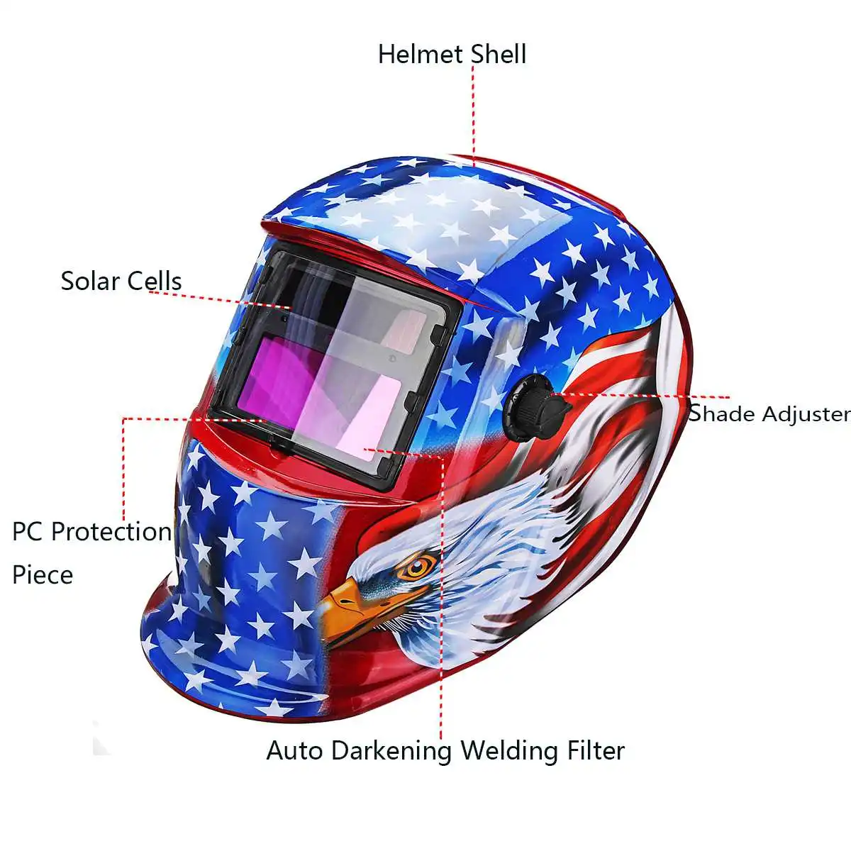 

Auto darkening Welding mask Solar Automatic Li battery Electric DIN9-13 TIG MIG Welding helmet Auto Darkening Welding Mask