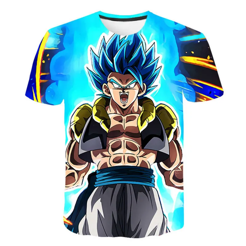 

Summer New Hot Sale Men's 3D Printing T-shirt Casual Anime Fashion Dragon Ball Top Asian Size 110/6XL