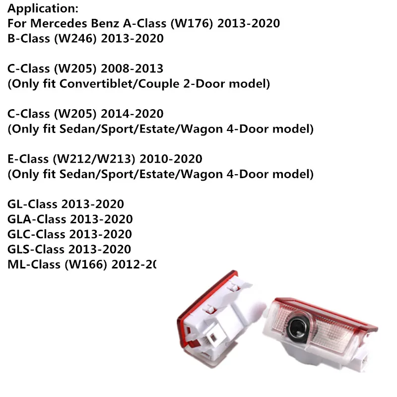 2 шт. светодиодный дверь логотипа автомобиля любезно Светильник проектор для