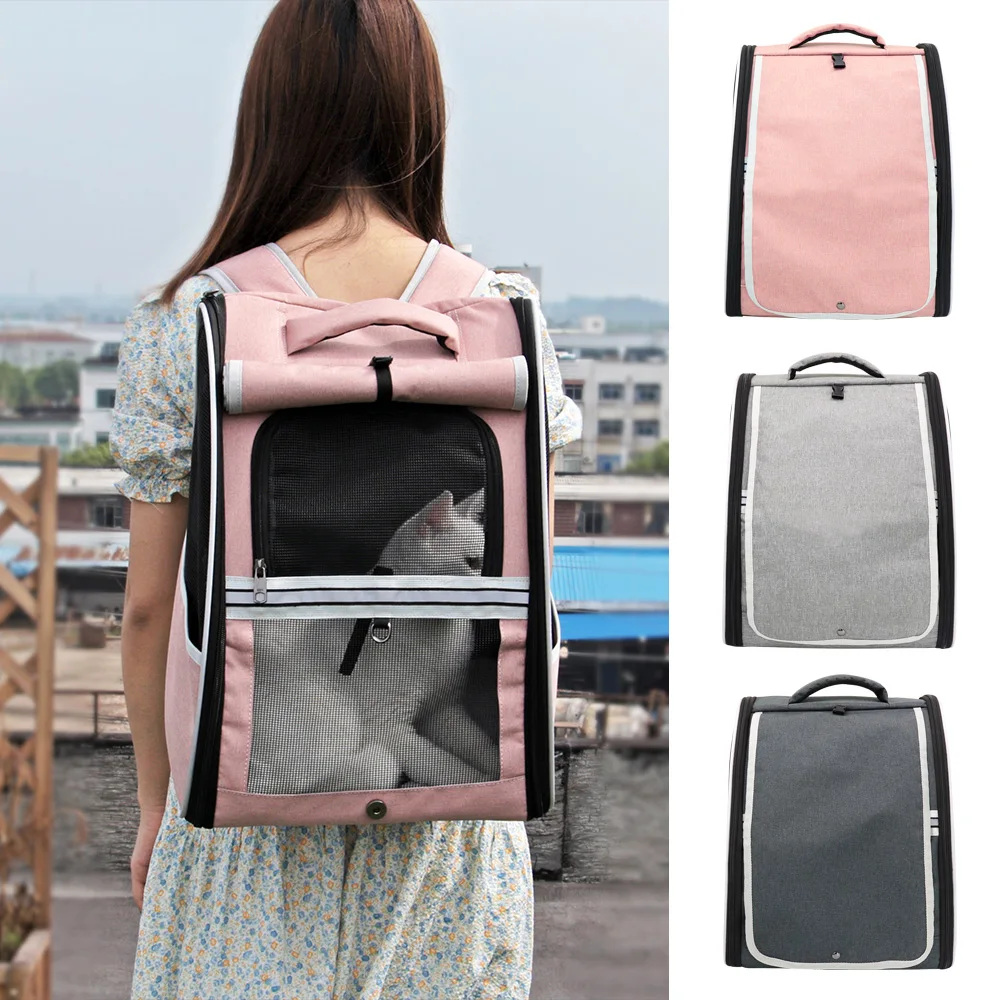 

Воздухопроницаемая Сумка-переноска для кошек и собак, рюкзак для переноски домашних животных, портативная уличная дорожная сумка для собак