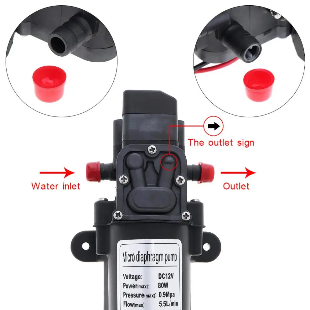 Самовсасывающийся Электрический мини диафрагма постоянного тока помпа высокого