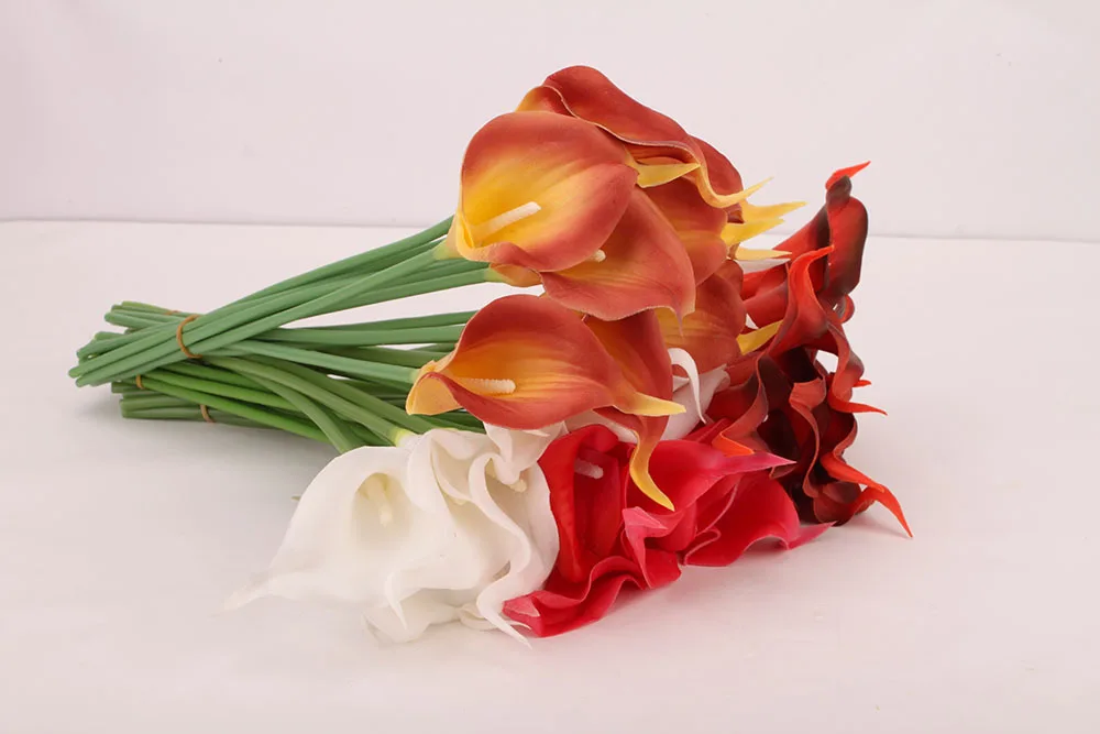 

5Pcs High Quality Real Touch Calla Lily Artificial Flowers Calla Lily Bouquet For Wedding Bouquet Bridal Home Flower Decoration