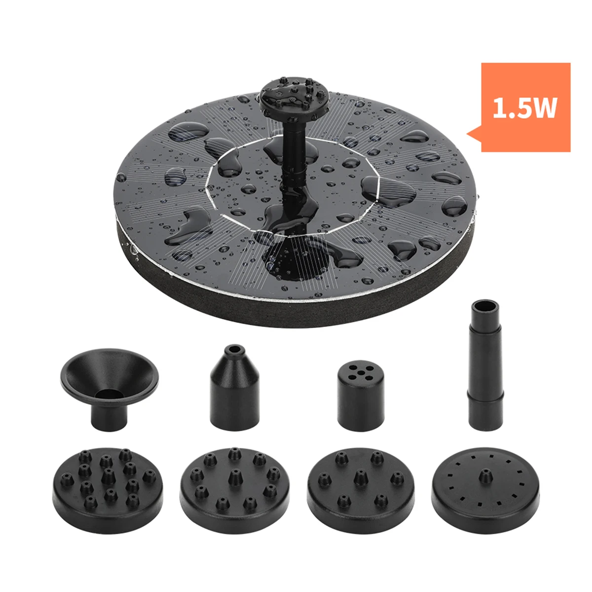

Solar Powered Fountain Pump Round Solar Water Pump for Garden Pond Aquarium