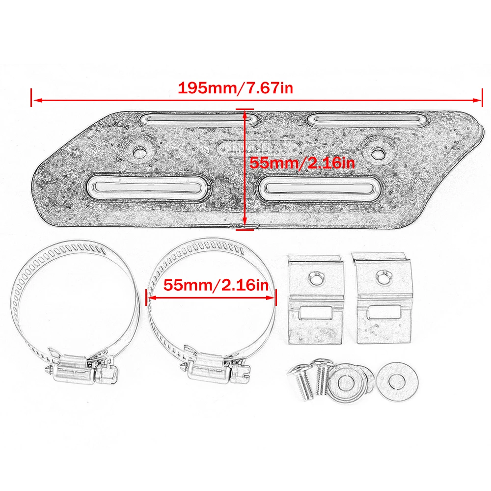 

Exhaust Heat Shield Protector Anti-scalding Guard for Husaberg FE TE TC FC TX FX 125 250 390 450 501 570 610 SXF EXCF SMR