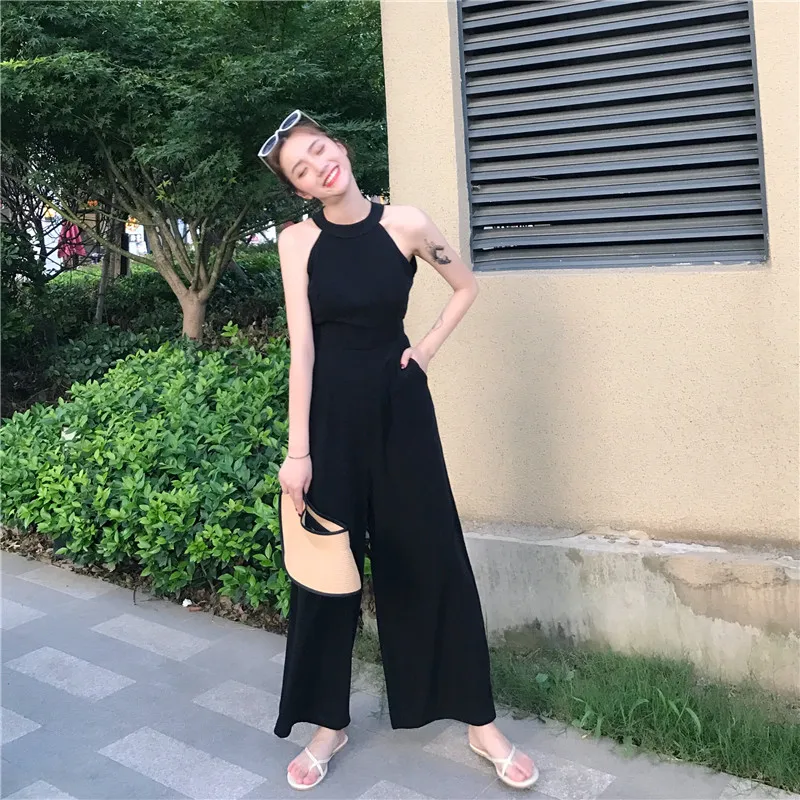 Женские комбинезоны в Корейском стиле универсальные модные свободные длинные