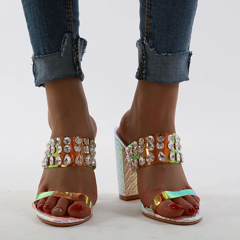 

New Women Shoes Ladies Sandals Female Women Sandals Rhinestone Sandal Heels Sandalias Classic Sandals pump High Heels Gladiator