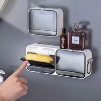 soap dishes with cover soap box tray organizer drain soap holder shower soap shelf storage rack bathroom accessories supplies
