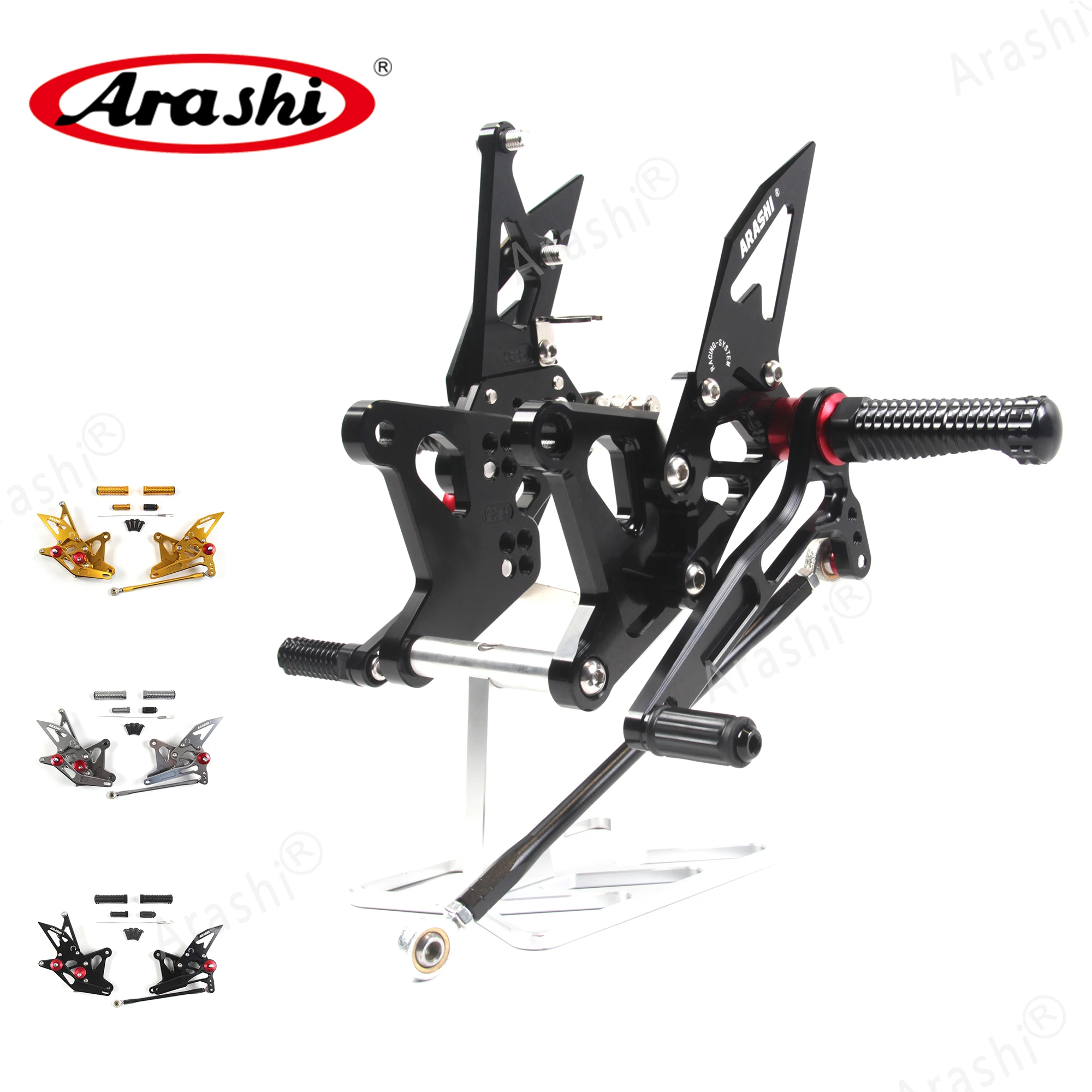 Arashi NINJA ZX6R задние Регулируемые подножки для KAWASAKI ZX 6R Ninja ZX636 2005 2006 Задняя ножка 05 06