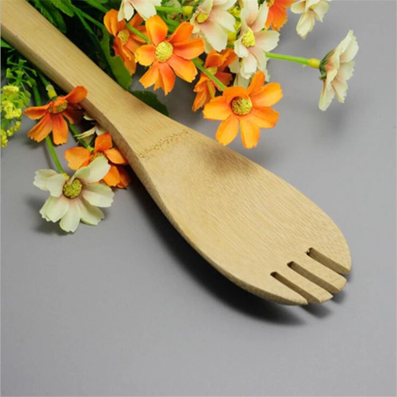 6 шт./компл. кухонная утварь натуральная бамбуковая ложка шпатель деревянные