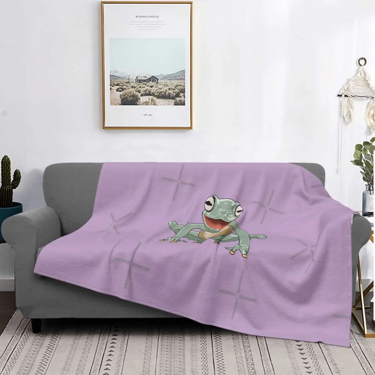 

Froggy Froggo-Manta morada, para cama colcha, alfombra a cuadros, colcha de 150 muselina, ropa de cama y fundas