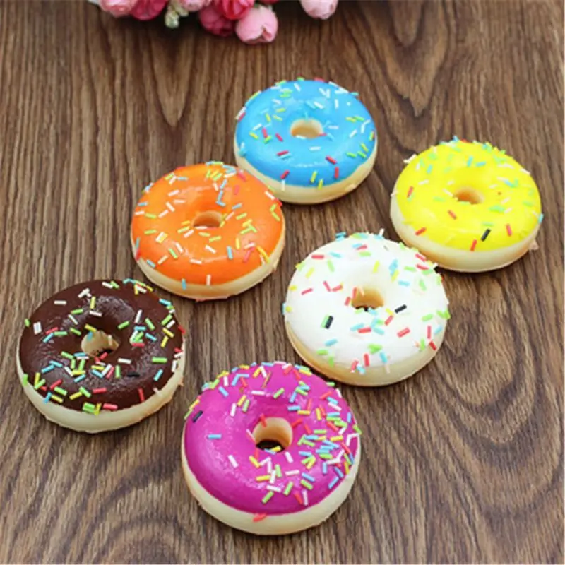 

New Squishy Doughnut Slow Rising Charms Toy Stress Relief Toys Squishy Food