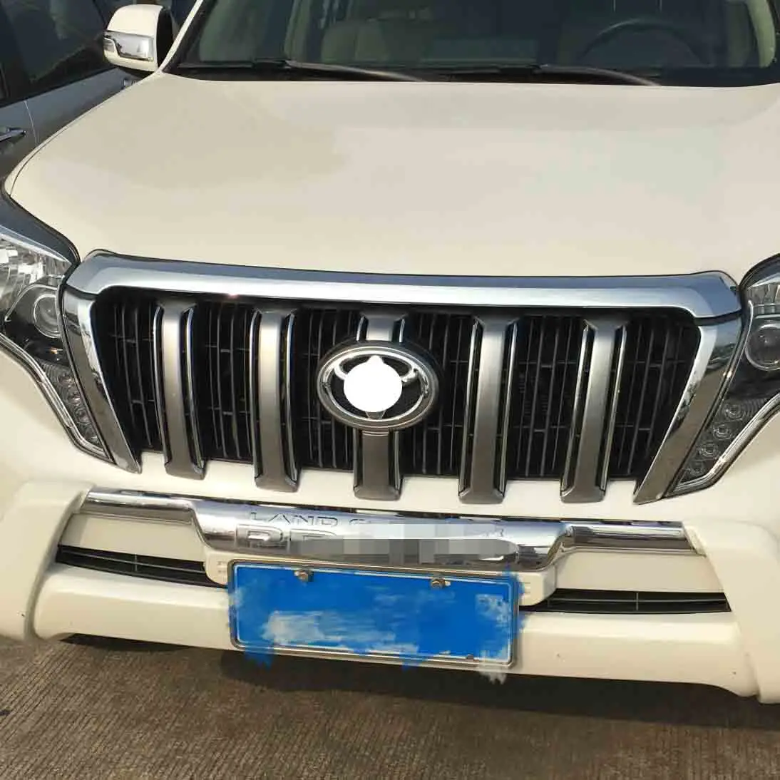 Для Toyota Land Cruiser Prado FJ150 2014 2017 ABS хромированный передний колпачок TrimDecorative полоски
