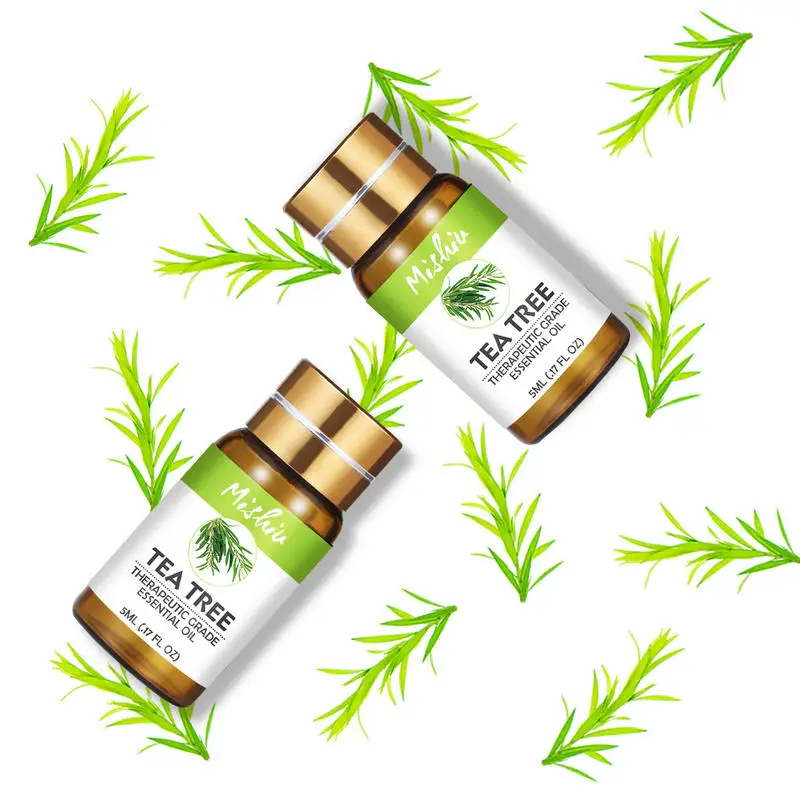 Mishiu Tea Tree Essential Oil Pure Aromatherapy Diffusers Emotional balance Air Fresh Fragrance Natural Body 5ML | Красота и здоровье