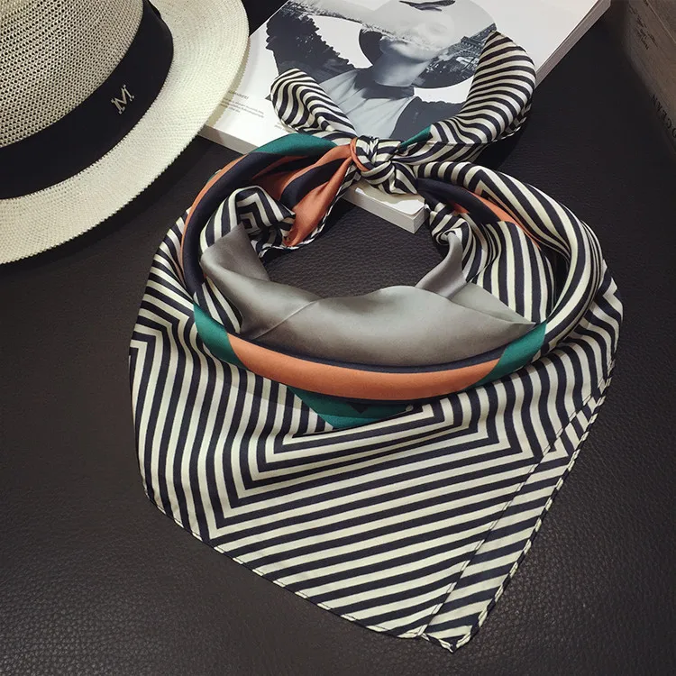 Новый стиль женский милый ретро-шарф с принтом маленький квадратный шарф