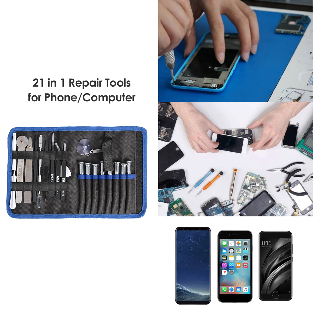 21 in 1 Phone Tablet Laptop Repair Tool Kit Pry Screwdriver Set Hand Tools Disassemble For iPhone iPad | Мобильные телефоны и