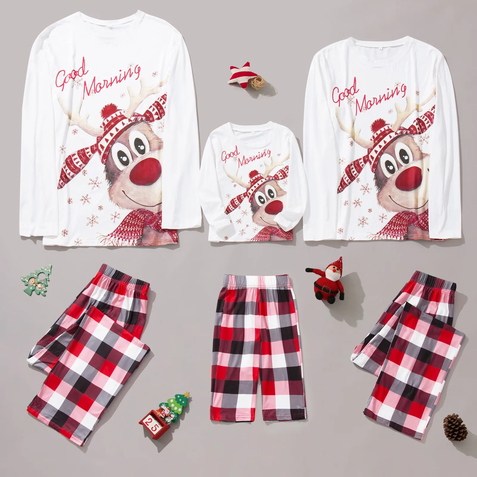 

2022 Рождественский Семейный комплект пижам, семейный образ, для матери, дочери, отца, ребенка, детская одежда для сна, одежда для сна для мамы ...